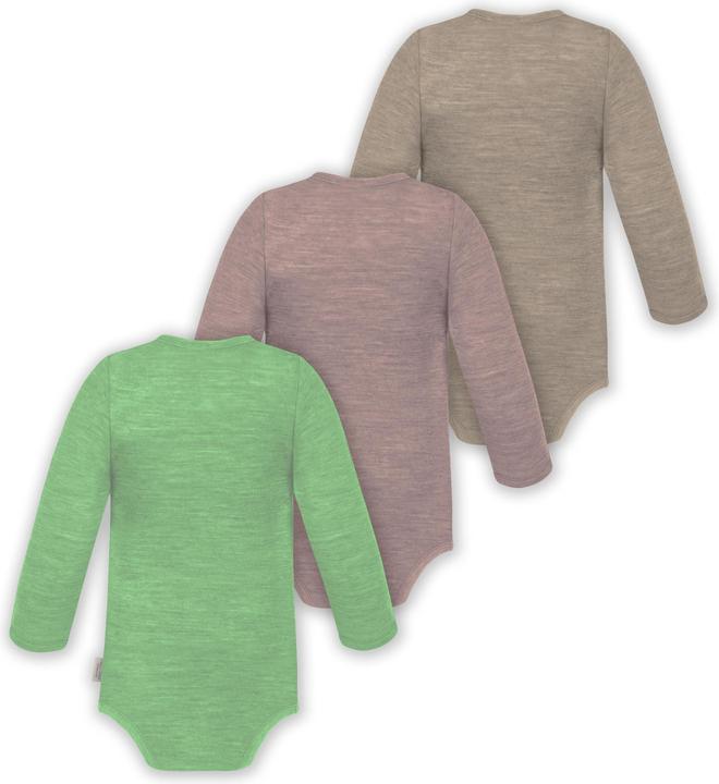 Immagine prodotto Normani Confezione da 3 pezzi di body a maniche lunghe in merino per bambino e bambina - 9355 (74)