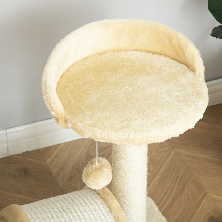 Image du produit PawHut Arbre à chat en peluche (46 cm, Beige)
