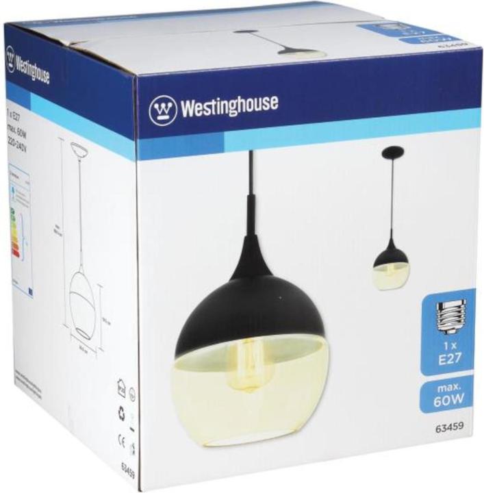 Produktbild Westinghouse Pendelleuchte Art Déco Schwarz mit 1 Lampe (E27)