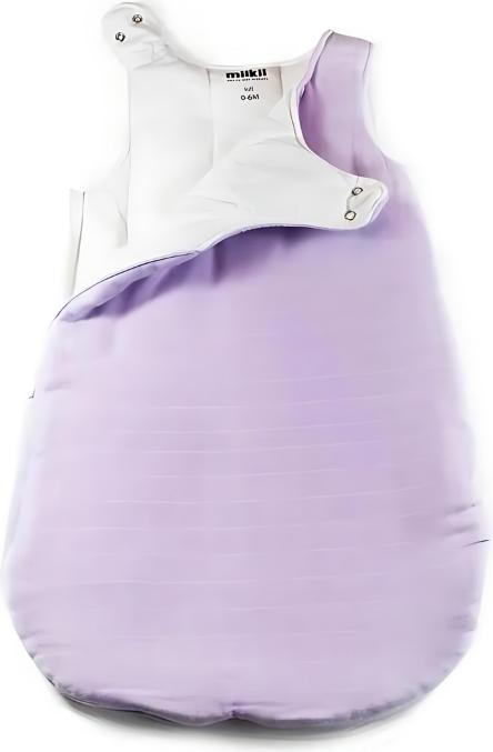 Actual product image Milkii Sleeping bag made of muslin cotton, purple mist, 12-24 months (1.0 TOG)