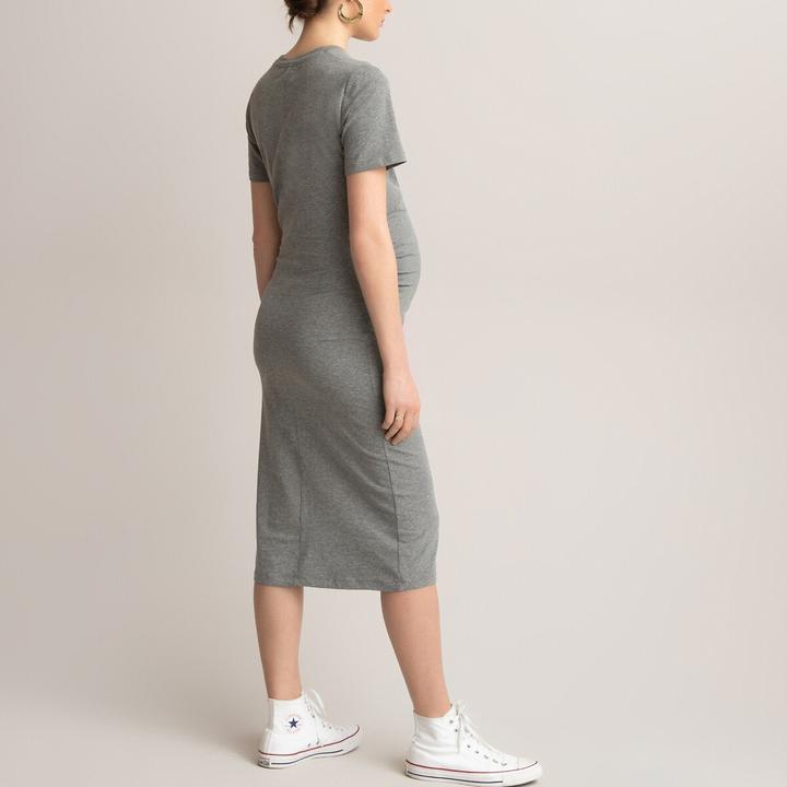 Actual product image La Redoute Collections Maternity dress with straight cut and short sleeves (XL)