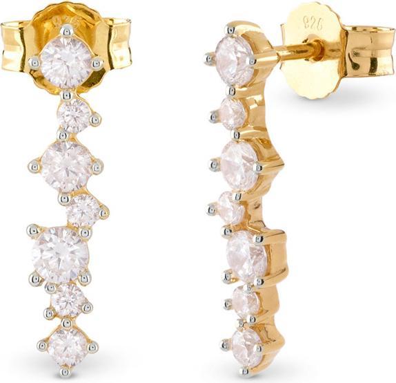 Actual product image Guess 18MM JARDIN CRYSTALS PENDANT earrings (Silver 925)