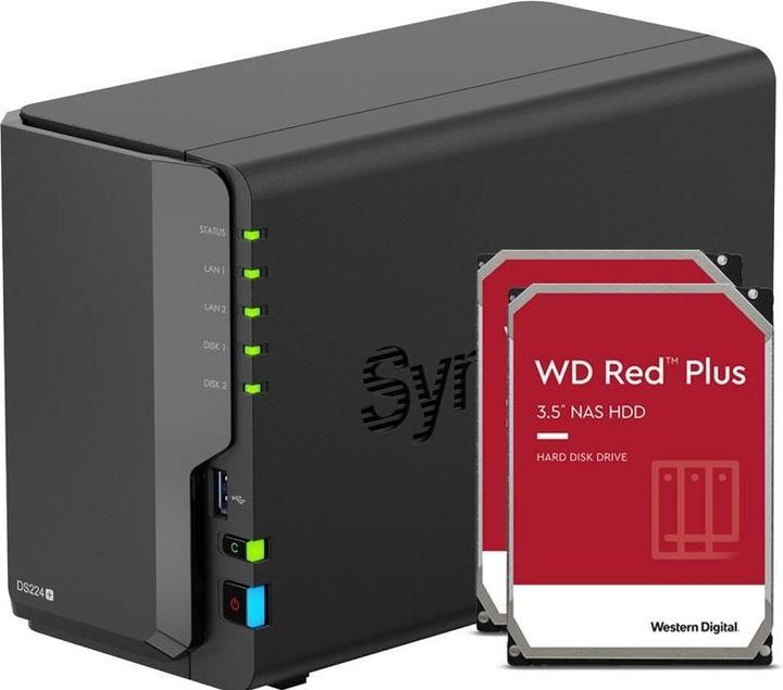 Synology DS224+ (2 x 2 TB, WD Red Plus)