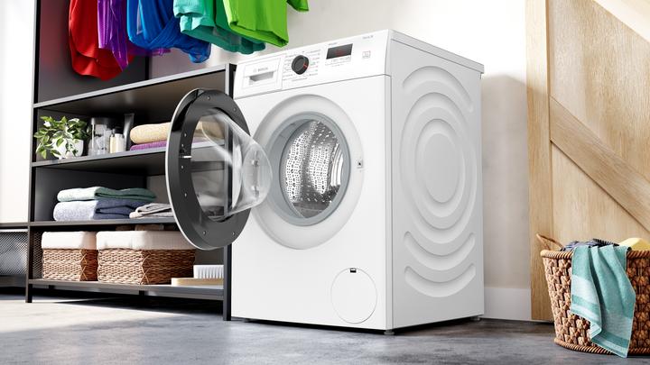 Produktbild Bosch Hausgeräte Serie 2, Waschmaschine, Frontlader, 7 kg, 1400 U/min., WGE02490 (7 kg, Links)