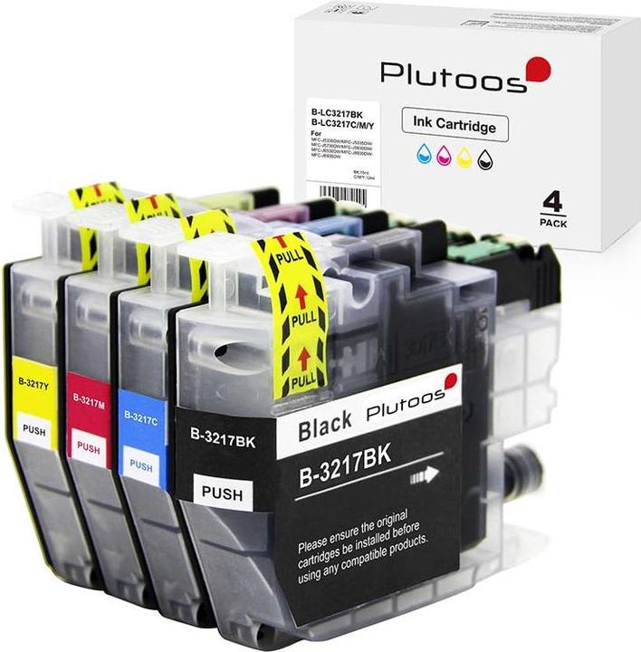 Actual product image Plutoos Brother LC-3217 cartridges XXL compatible, set of 4 colours