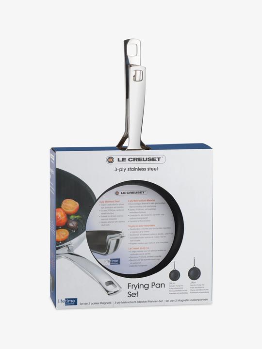 Produktbild Le Creuset Bratpfannen Set 2-tlg. (24 cm, Pfannenset + Topfset, Edelstahl)