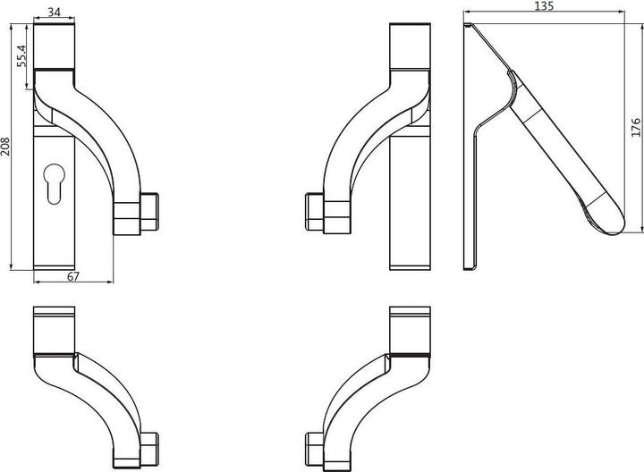 Actual product image BKS Anti-panic fittings (Door handle)