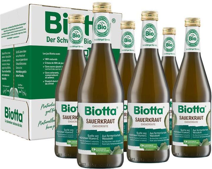 Image du produit Biotta Jus de choucroute bio 6 x 0.5 l (6 x 50 cl)