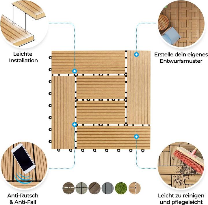 Actual product image Floordirekt Classic teak (30 x 30 cm)