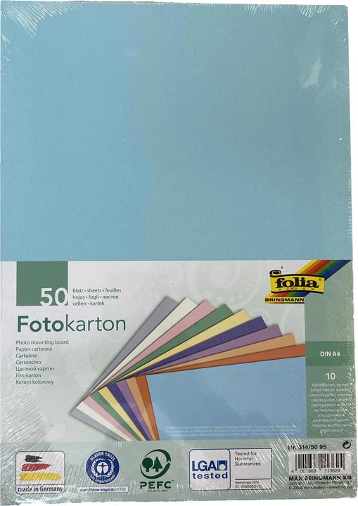 Productafbeelding Folia Fotokarton PASTELL, DIN A4, 300 g/m2 (300 g/m², 50 x)