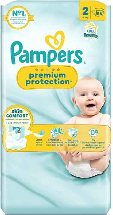 Produktbild Pampers Premium Protection (Gr. 2, Tragepack, 56 Stück)
