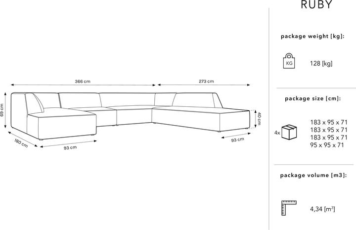 Actual product image Micadoni Ruby (Sofa landscape)