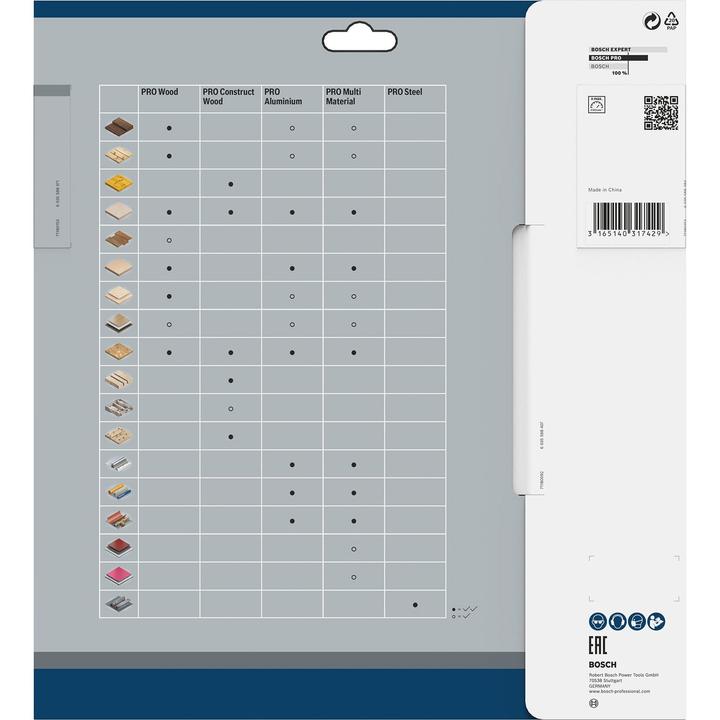 Productafbeelding Bosch Professional Zubehör Cirkelzaagblad Optiline Wood