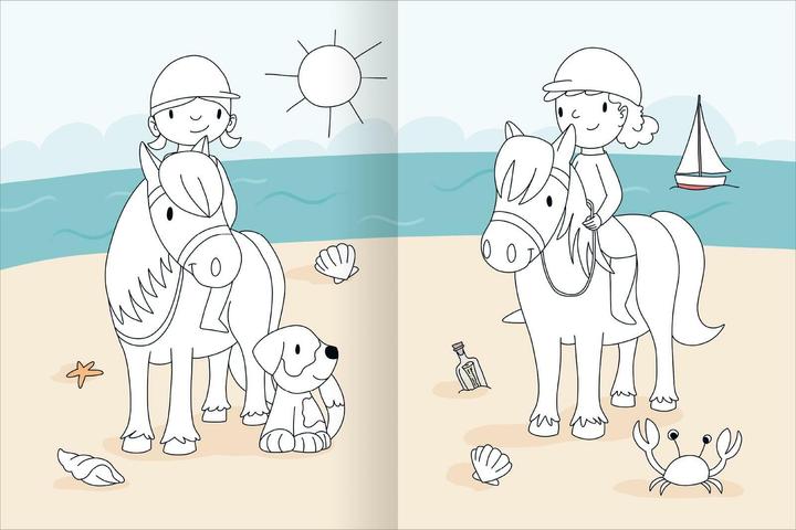 Image du produit Mon grand livre de coloriage coloré - Chevaux et poneys