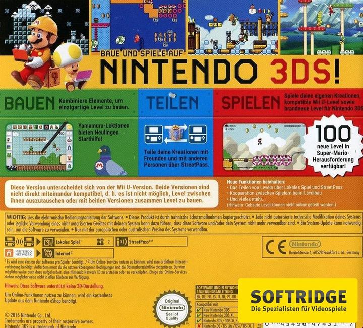 Produktbild Nintendo Super Mario Maker (3DS, DE)