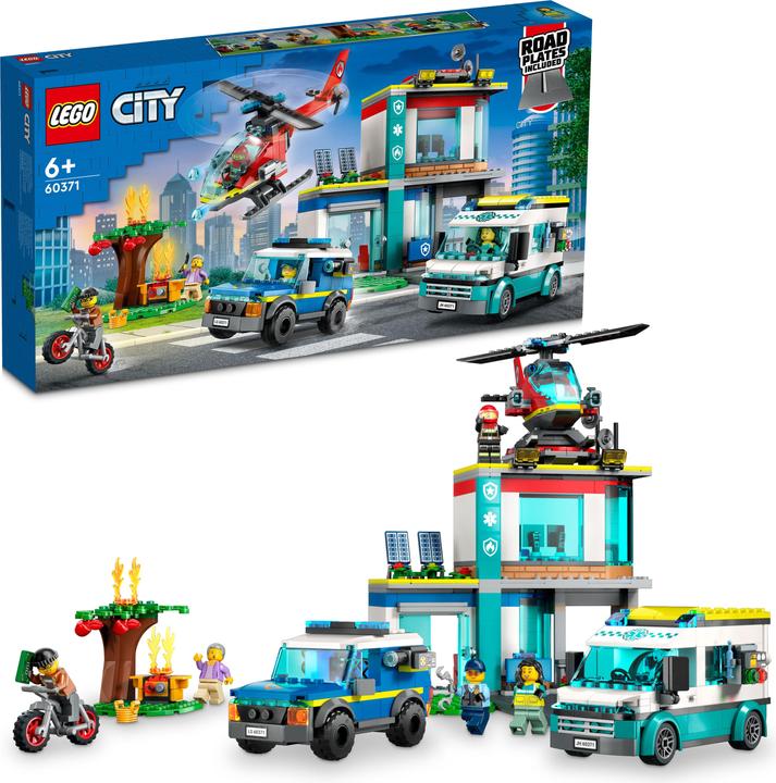 Immagine prodotto LEGO 60371 Sede del veicolo di soccorso (60371, LEGO City)
