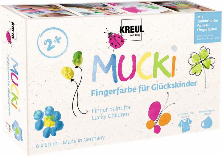 Kreul Mucki Fingerfarbe für Glückskinder (Multicolor, 300 ml)