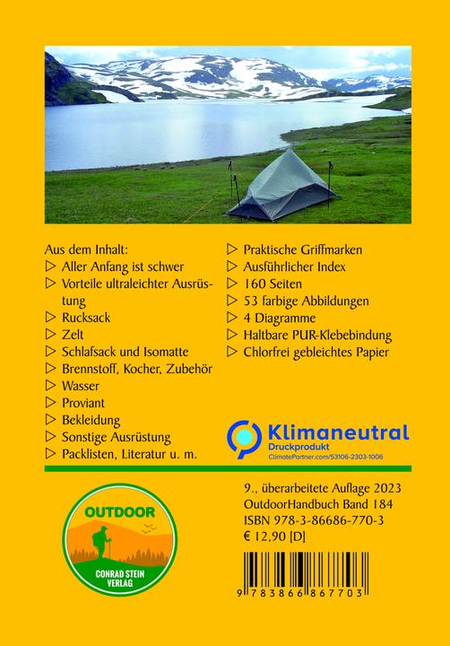 Produktbild Trekking ultraleicht (Deutsch, Stefan Dapprich, Stefan Kuhn, 2023)
