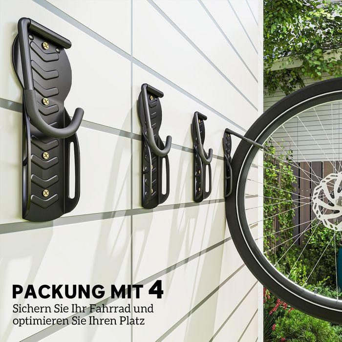 Produktbild Swisshandel24 4er Set Fahrrad Wandhalterung Vertikal mit 30 kg Tragkraft klappbar Aufhängung