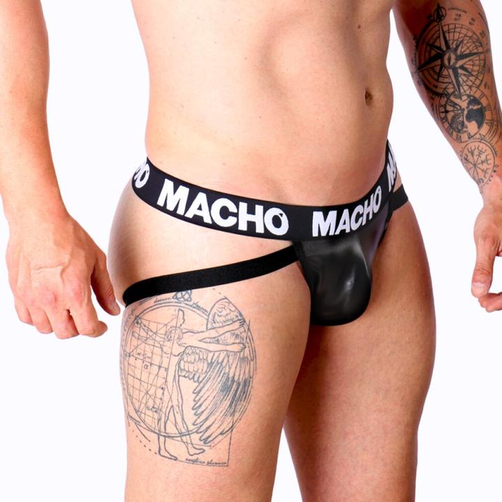 Image du produit Macho Underwear Macho - Mx25nc Jock Cuir Noir S (S)