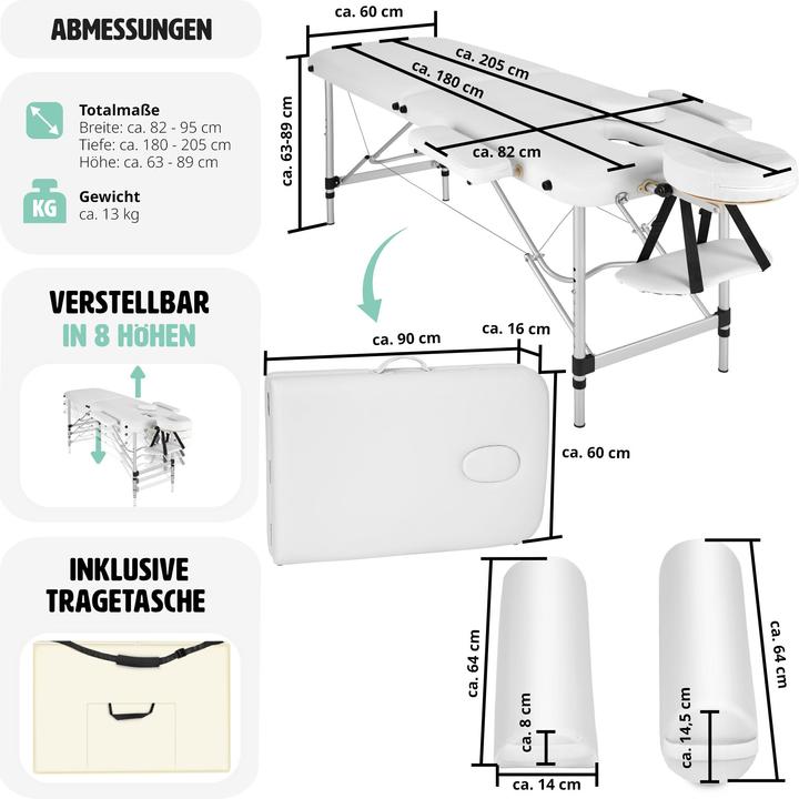 Actual product image tectake 2 zone massage table