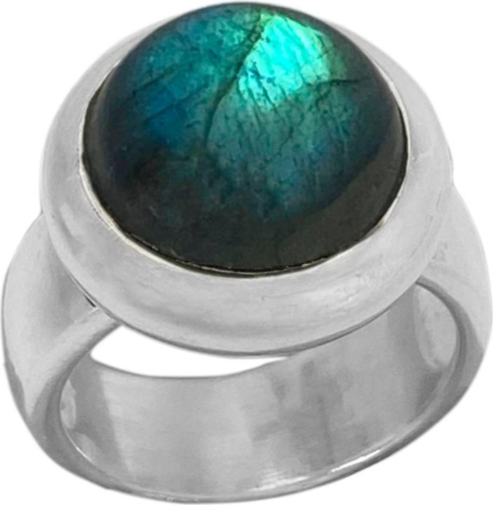 Image du produit Steinkult Bague en argent sterling avec pierre labradorite "Aurora (54, Argent 925)
