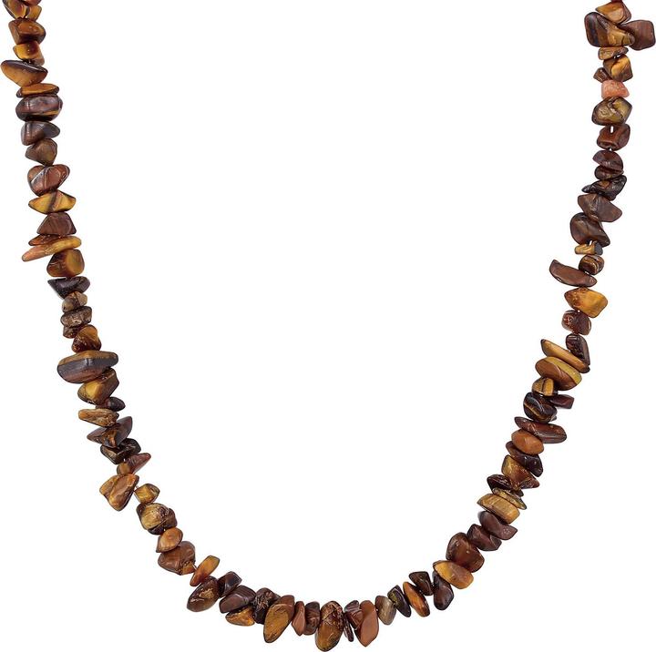 Immagine prodotto Kuzzoi Girocollo, collana di pietre preziose (Argento 925, Acciaio inossidabile, Occhio di tigre, 42 cm)
