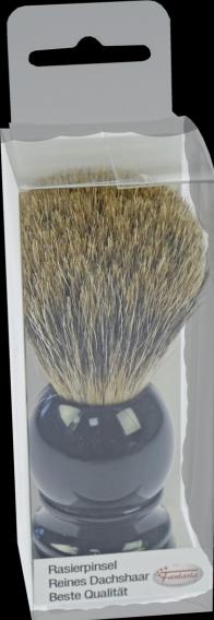 Immagine prodotto Pennello da barba, puro tasso, nero, anello Ø 22 mm in confezione regalo (Pennello da barba)