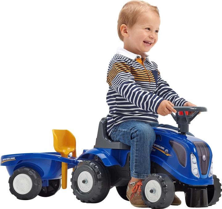 Actual product image Falk Toys New Holland skid steer + trailer
