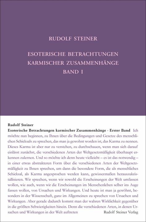 Actual product image Esoterische Betrachtungen karmischer Zusammenhänge (German, Rudolf Steiner, 2020)