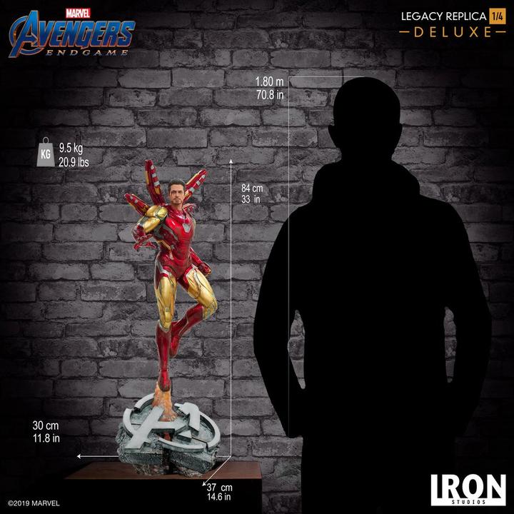 Actual product image Iron Studios Avengers: Endgame Legacy Replica Statue 1/4 Iron Man Mark LXXXV Deluxe Version 84 cm