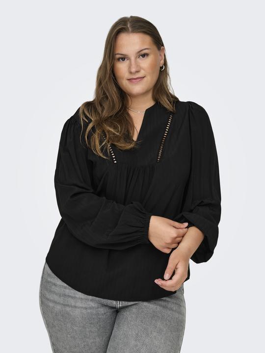 Produktbild Only Normal geschnitten V-Ausschnitt Elastische Bündchen Puffärmel Top Top (44)