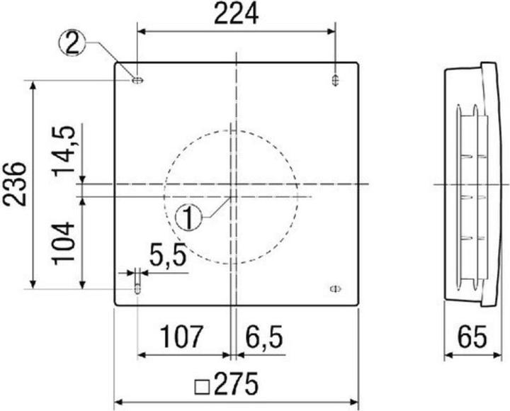 Produktbild Maico Aussenabdeckung Kunststoff, weiss PPB 30 AK