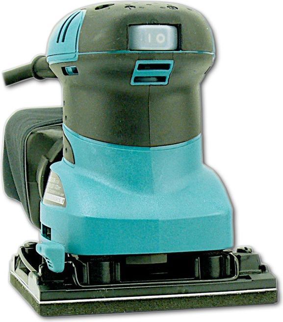 Immagine prodotto Makita BO4556K Levigatrice vibrante, 200 W, 114 x 140 mm, sacchetto di carta per la polvere, 14000 min-1 (Levigatrice orbitale, 200 W)