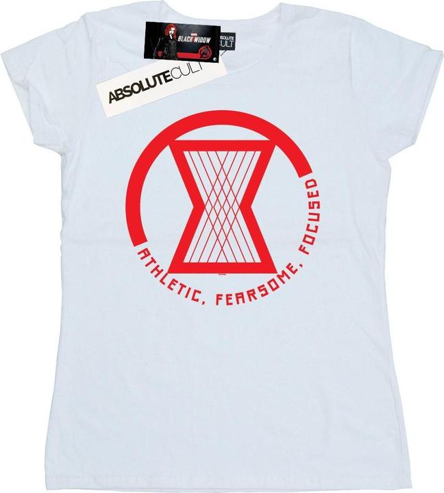 Immagine prodotto Maglietta in cotone con logo atletico della Vedova Nera del film, donna/donna (XL)