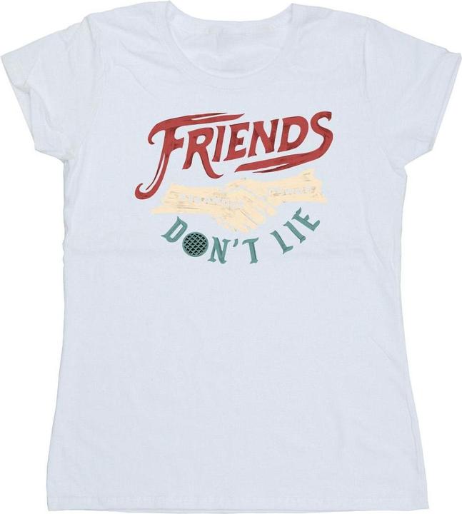 Actual product image Netflix Womens/Ladies Stranger Things Friends Don't Lie Hands Cotton T-Shirt (XXL)