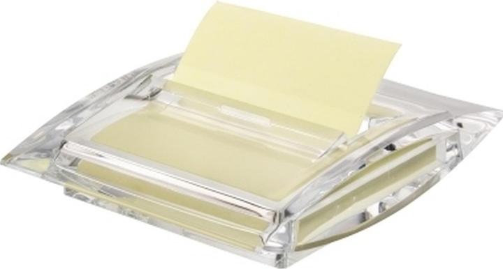 Actual product image Soennecken Sticky note dispenser 75x75 mm acrylic transparent (13 x 3 x 10.5 cm)