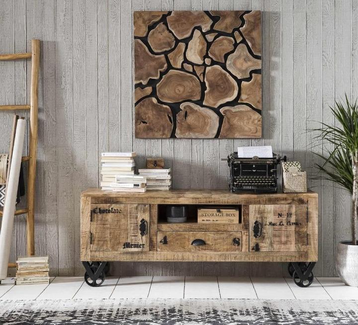 Produktbild SIT Möbel TV-Lowboard Vintage Natural Wood natur antik schwarz 140 (140 x 40 x 55 cm)