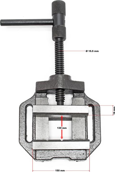 Produktbild Wiltec Maschinenschraubstock 150mm Schraubstock Werkstatt Bohrmaschinenschraubstock (150 mm)