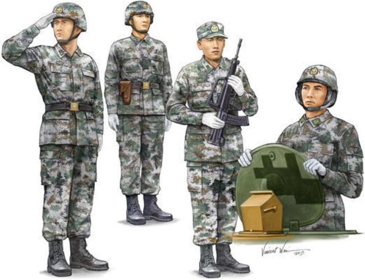 Actual product image Trumpeter PLA Tank Crew