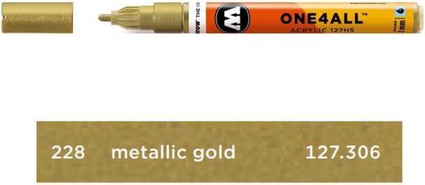Produktbild Molotow Filzstift One4all 127HS metallic gold 228 (Metallic Gold, 2 mm, 1 x)