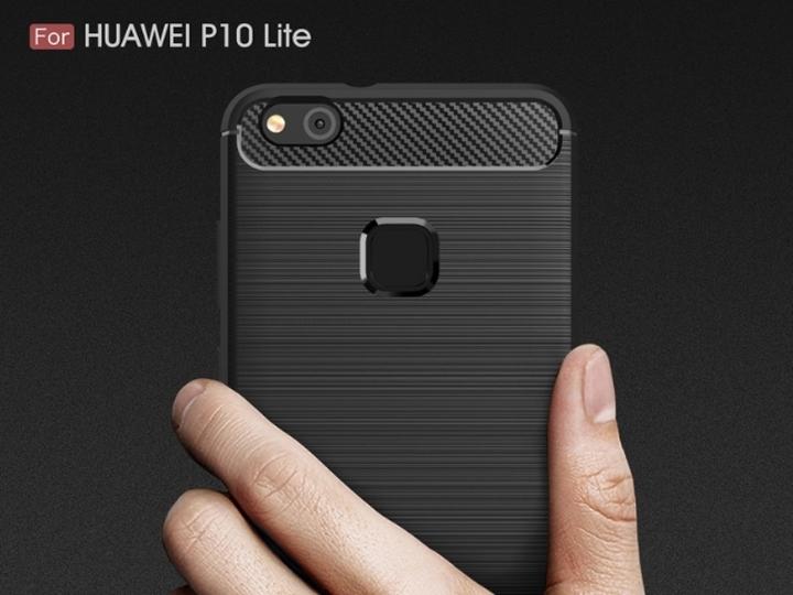 Actual product image Screenguard Huawei P10 Lite Cover Carbon Brushed Soft TPU (Huawei P10 Lite)