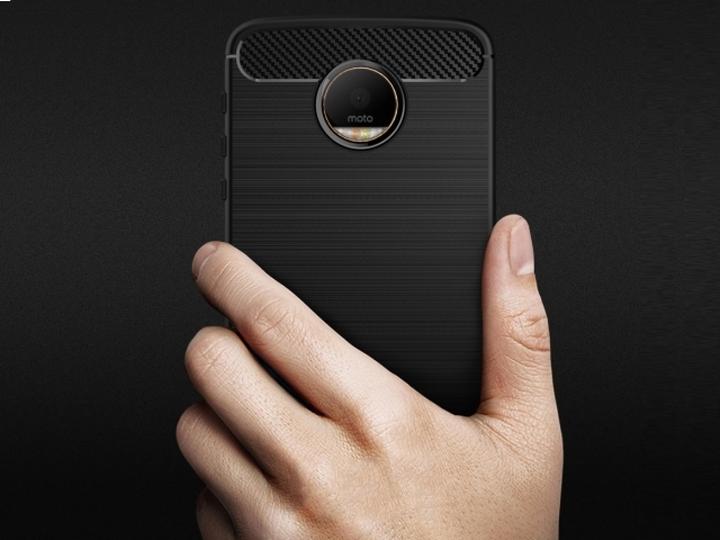Actual product image Screenguard Lenovo Moto Z Cover Carbon Brushed Soft TPU (Motorola Moto Z)