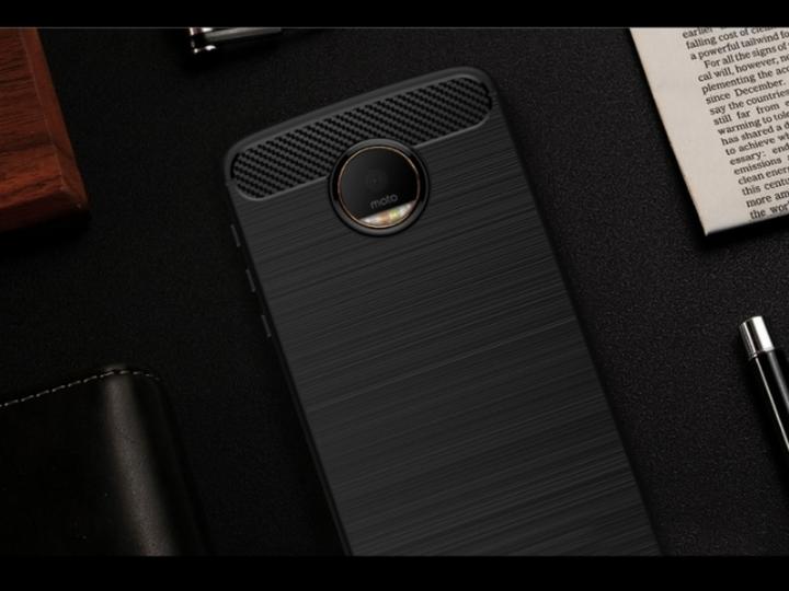 Actual product image Screenguard Lenovo Moto Z Cover Carbon Brushed Soft TPU (Motorola Moto Z)