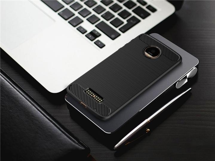 Actual product image Screenguard Lenovo Moto Z Cover Carbon Brushed Soft TPU (Motorola Moto Z)