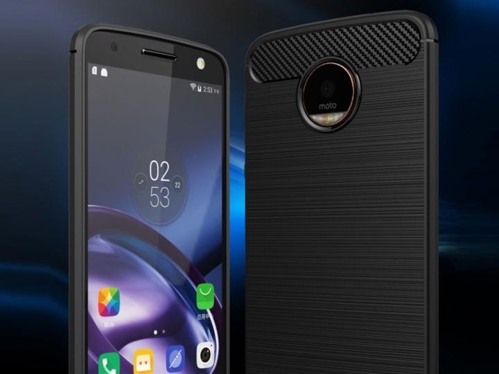 Actual product image Screenguard Lenovo Moto Z Cover Carbon Brushed Soft TPU (Motorola Moto Z)