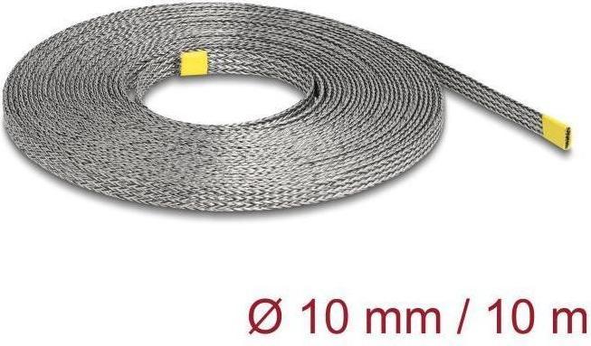 Immagine prodotto Delock Guaina intrecciata per la schermatura EMI, espandibile 10 m x 10 mm (Tubo cavi, 1000 cm)