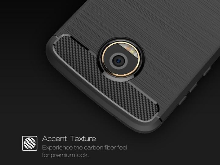 Actual product image Screenguard Motorola Moto Z2 Play Cover Carbon Brushed Soft TPU (Motorola Moto Z2 Play)