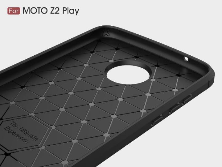 Actual product image Screenguard Motorola Moto Z2 Play Cover Carbon Brushed Soft TPU (Motorola Moto Z2 Play)