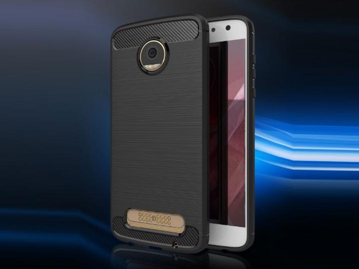 Actual product image Screenguard Motorola Moto Z2 Play Cover Carbon Brushed Soft TPU (Motorola Moto Z2 Play)